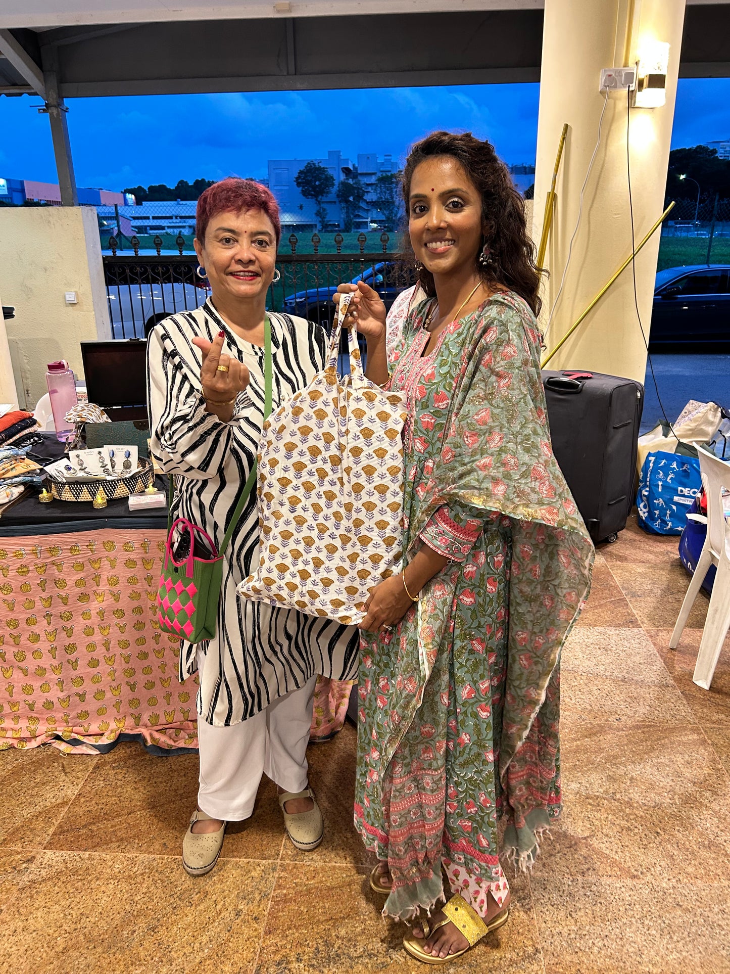 Murraya - Green Pink Floral Pearl Bliss 3-piece suit