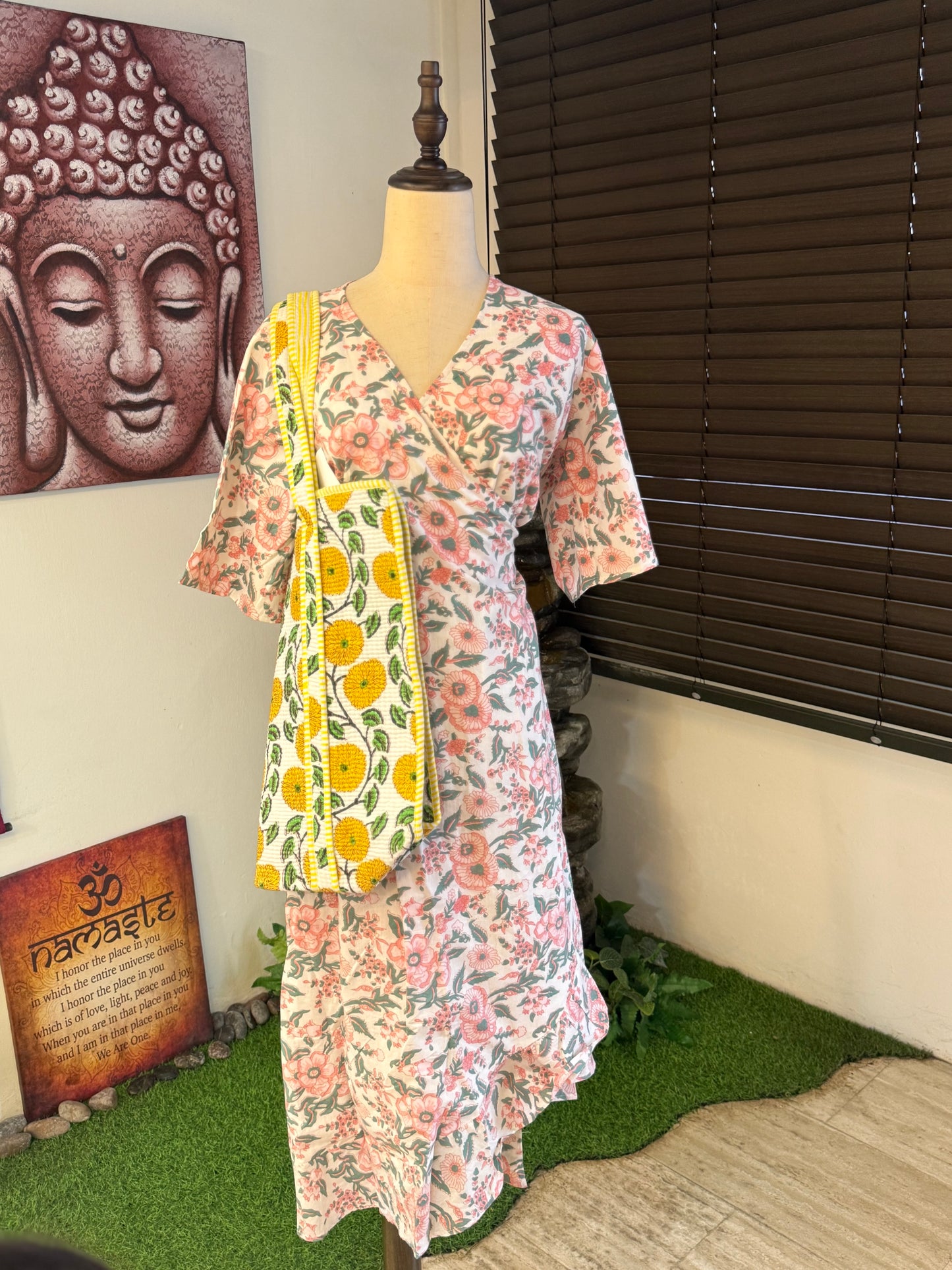 Iksha - Yellow Floral Tote Bag