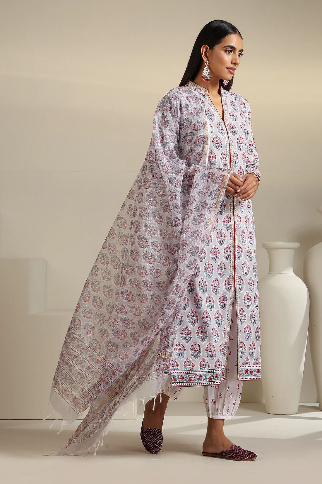 Murraya - Grey Salvia Kurta Set of 3