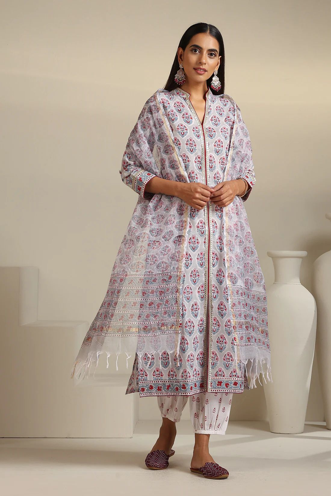Murraya - Grey Salvia Kurta Set of 3