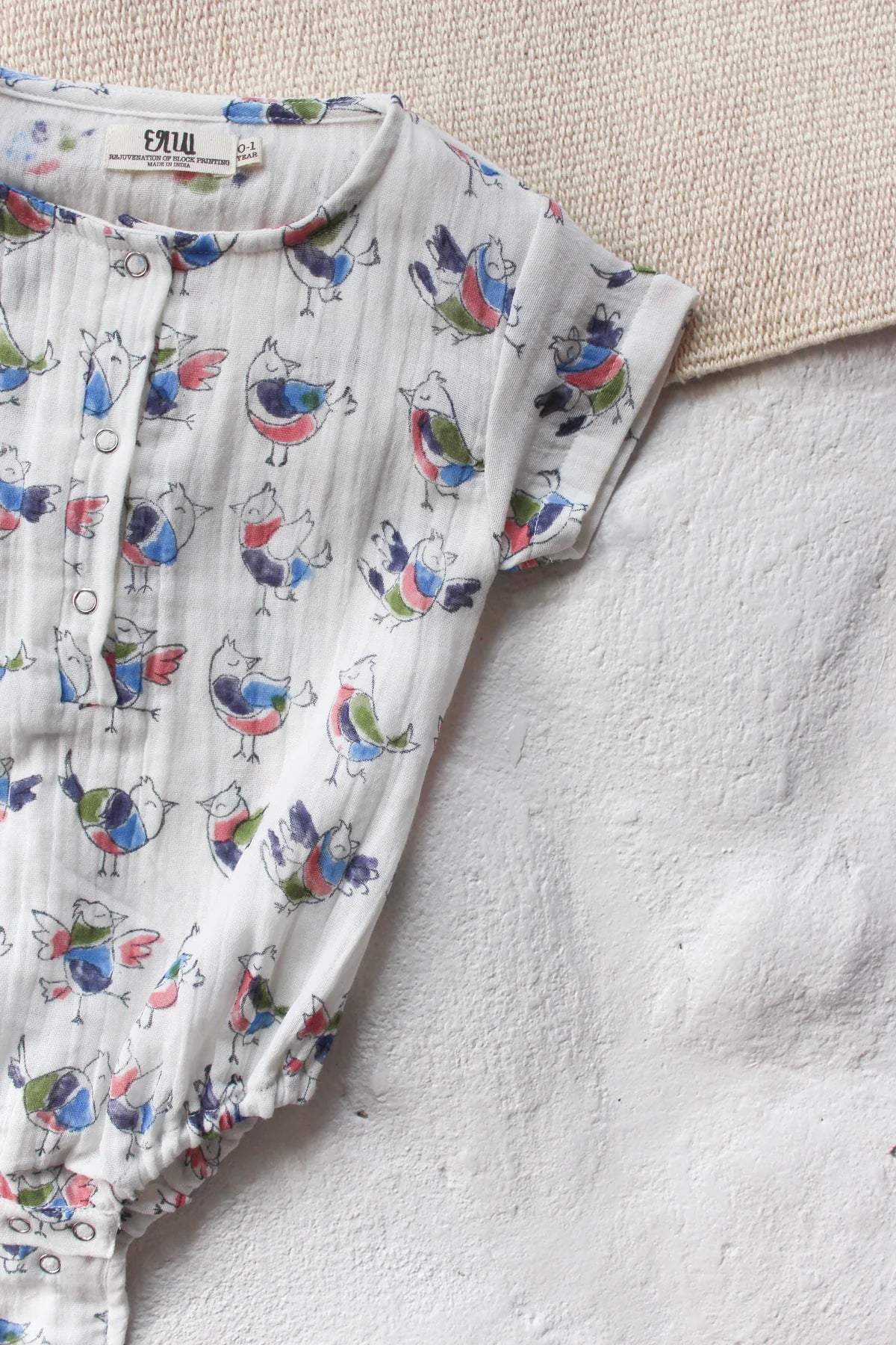 CHHAPA - Baby Muslin Birds Romper