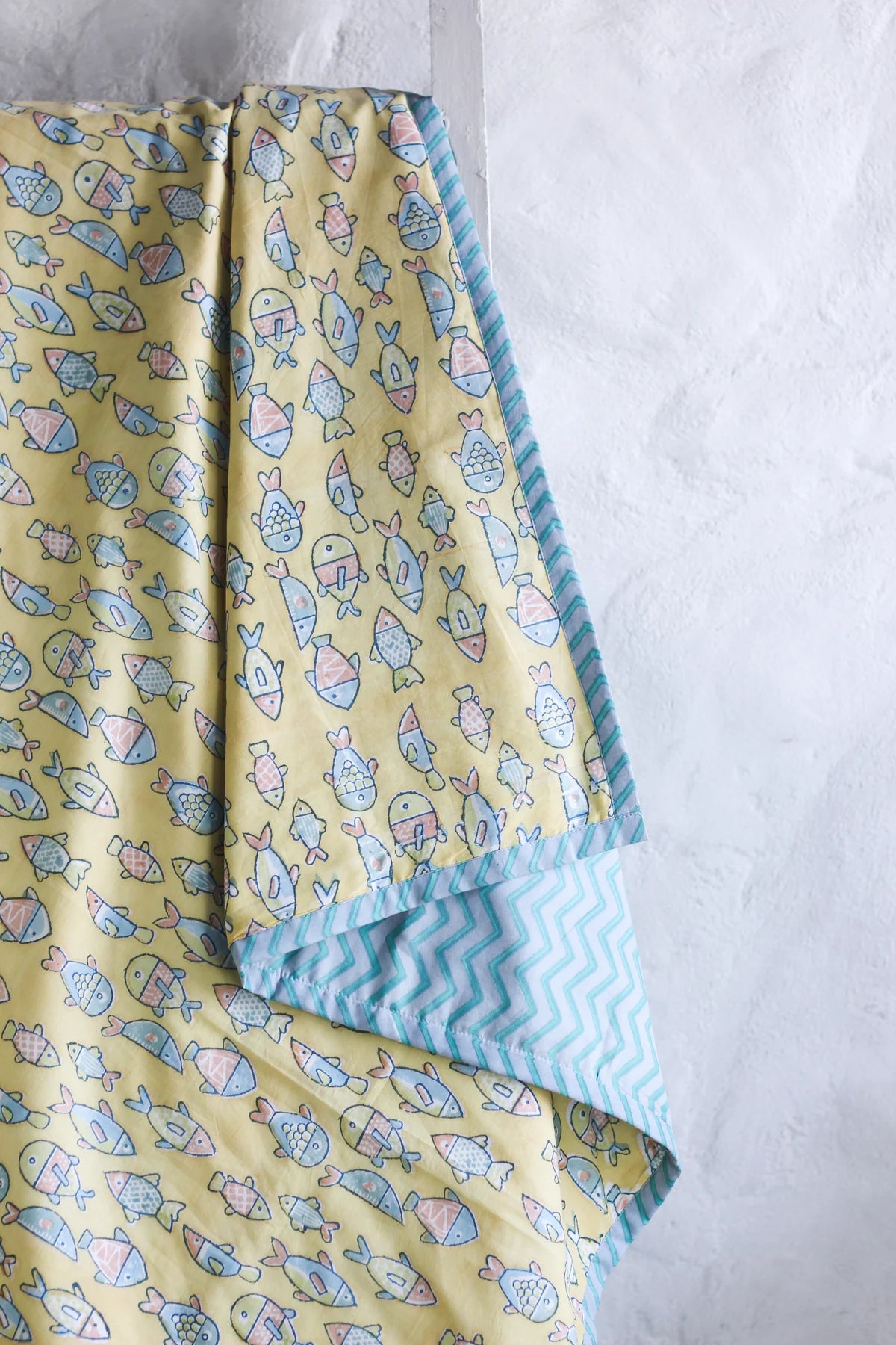 Chhapa - Yellow Fish Kids Quilt