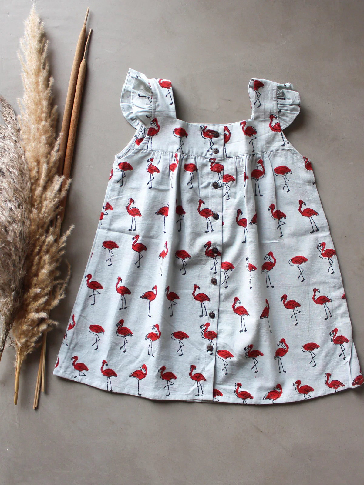 Chhapa - Flamingos in Grey