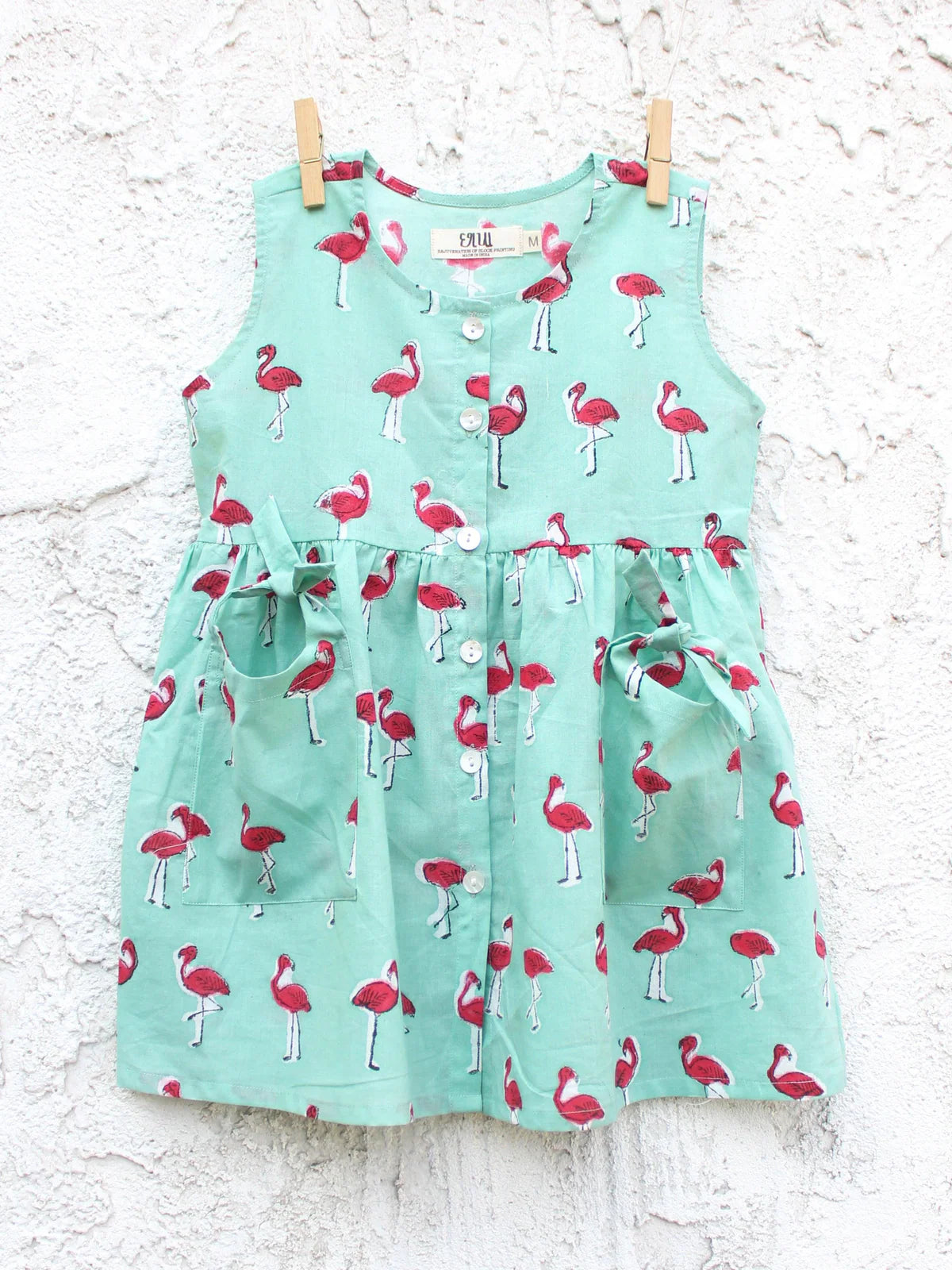Chhapa - Flamingo Mint Dress