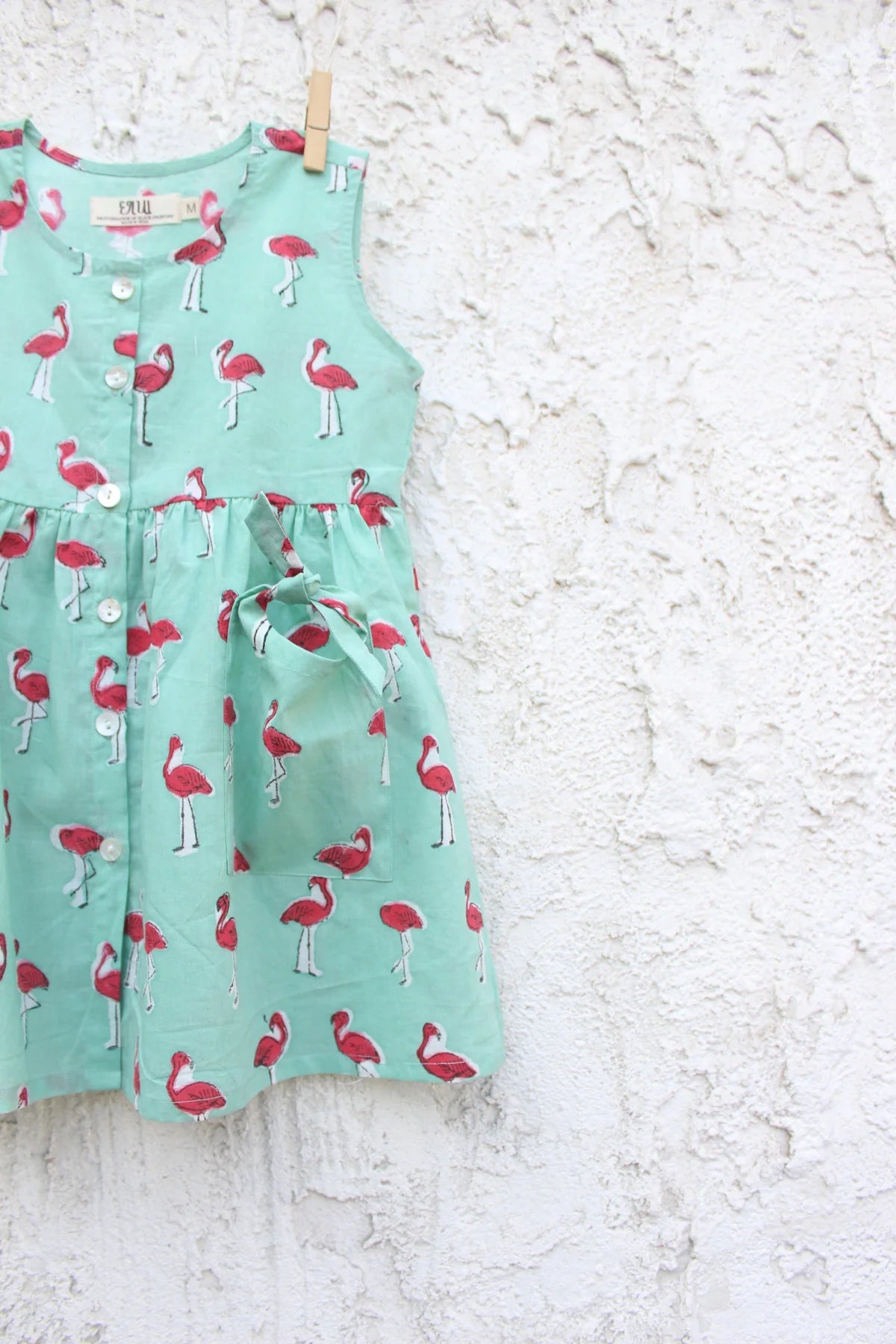 Chhapa - Flamingo Mint Dress