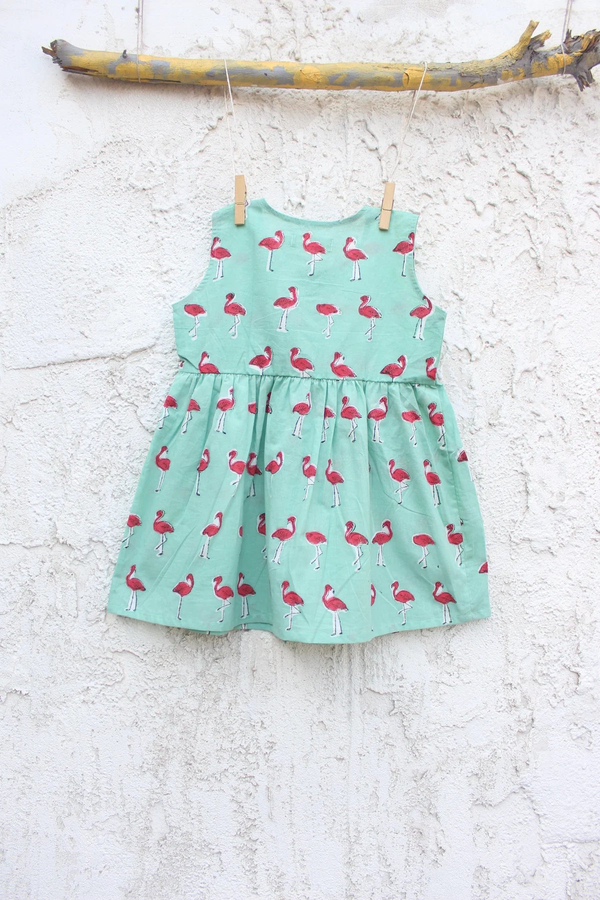 Chhapa - Flamingo Mint Dress