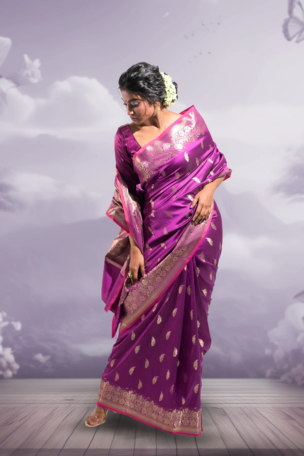 Huts & Looms - ROSHAN JHALAK SAREE