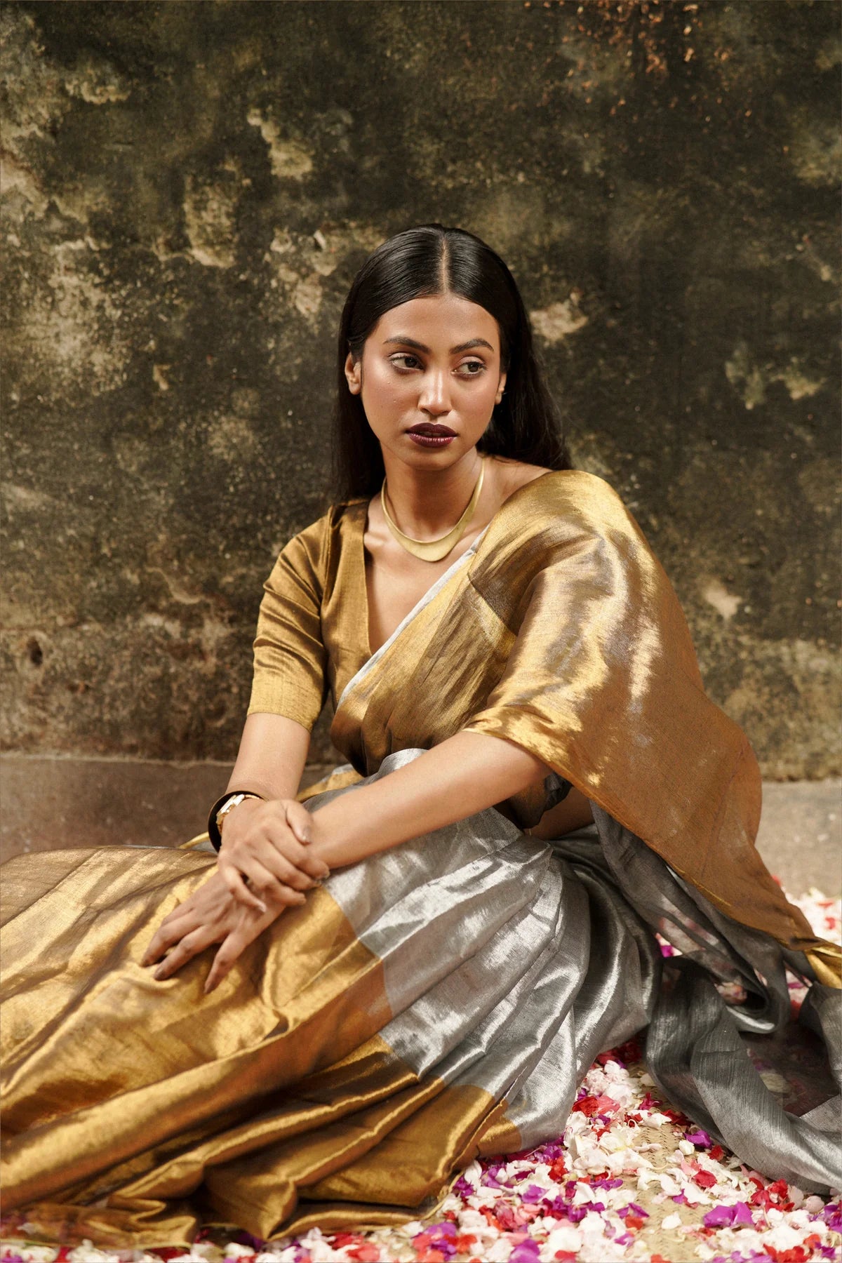 Huts & Looms - CHANDI AUR SONA SAREE