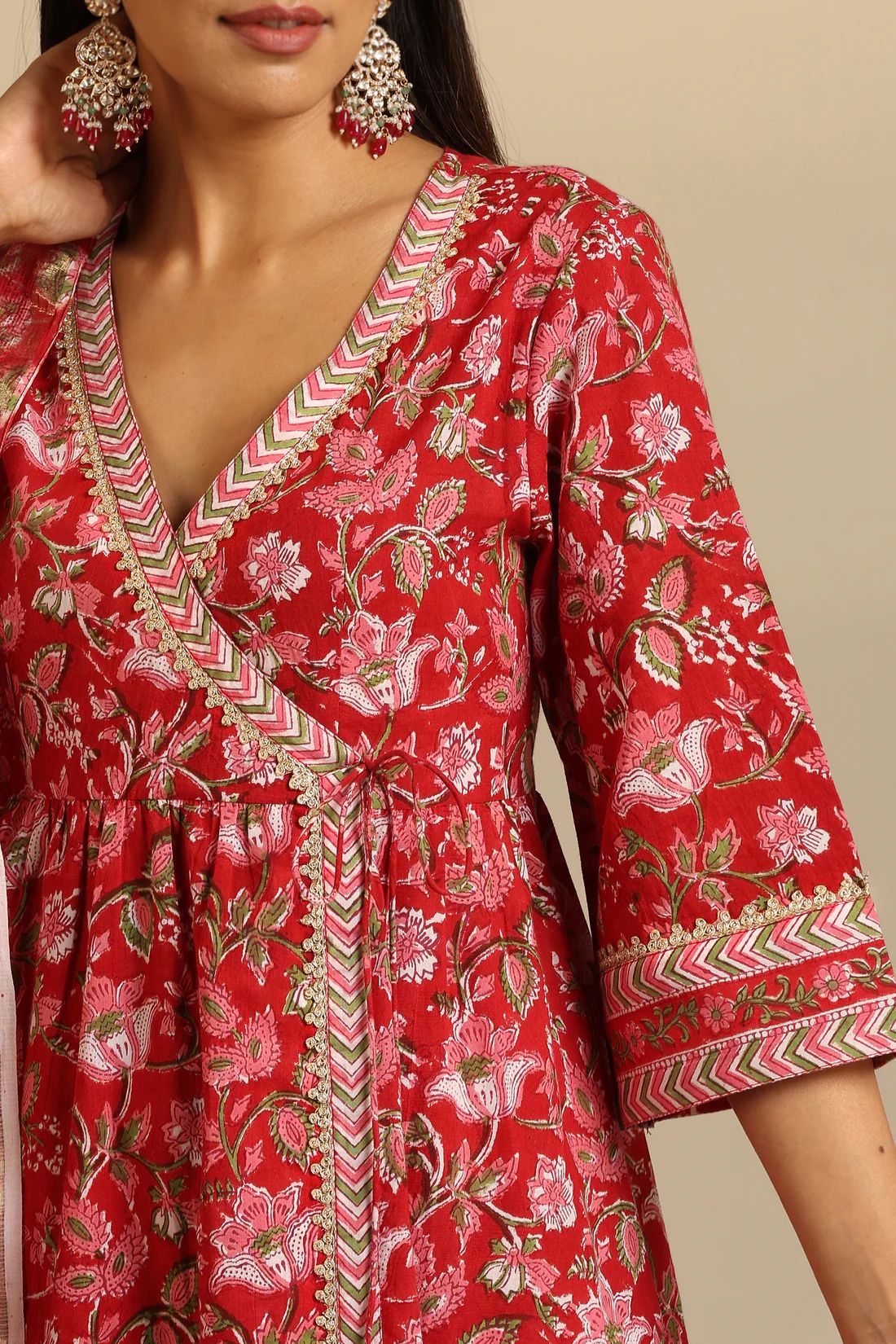 Murraya - Red Sapphire Anarkali Set of 3