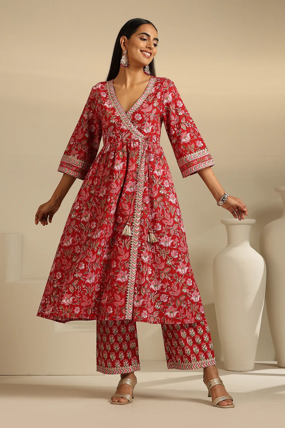 Murraya - Red Sapphire Anarkali Set of 3