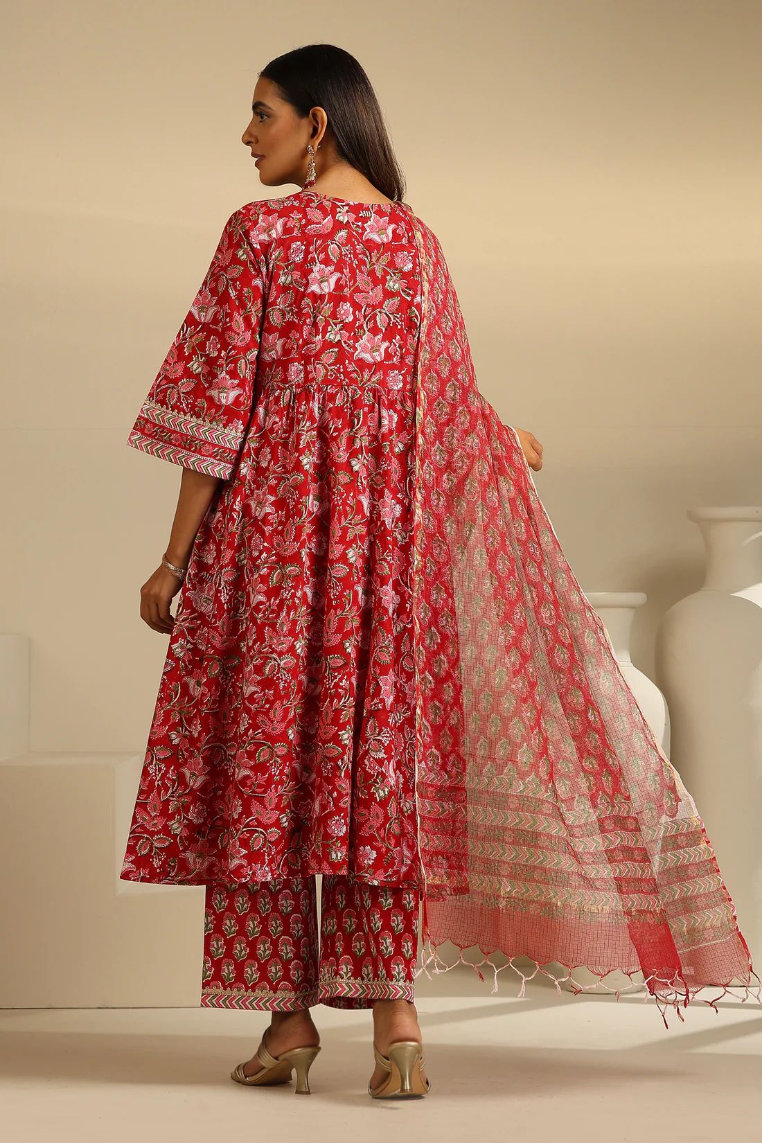 Murraya - Red Sapphire Anarkali Set of 3