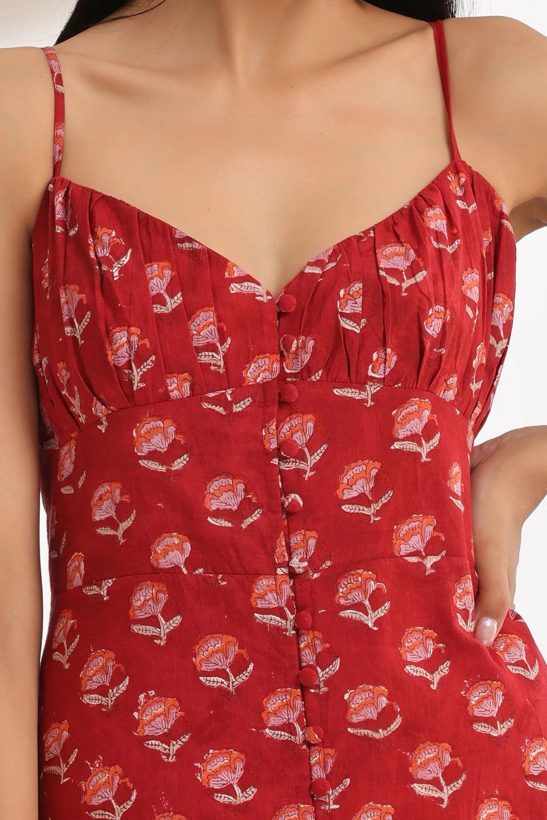 Murraya - Isabel Red Midi Dress