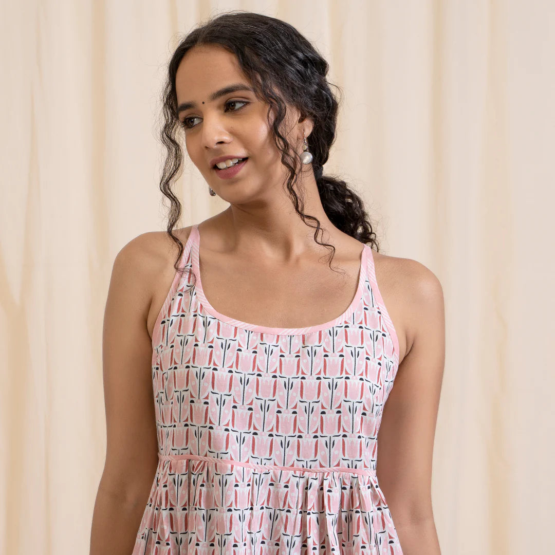 Akiso - Pink Tribal Print Kurta Set