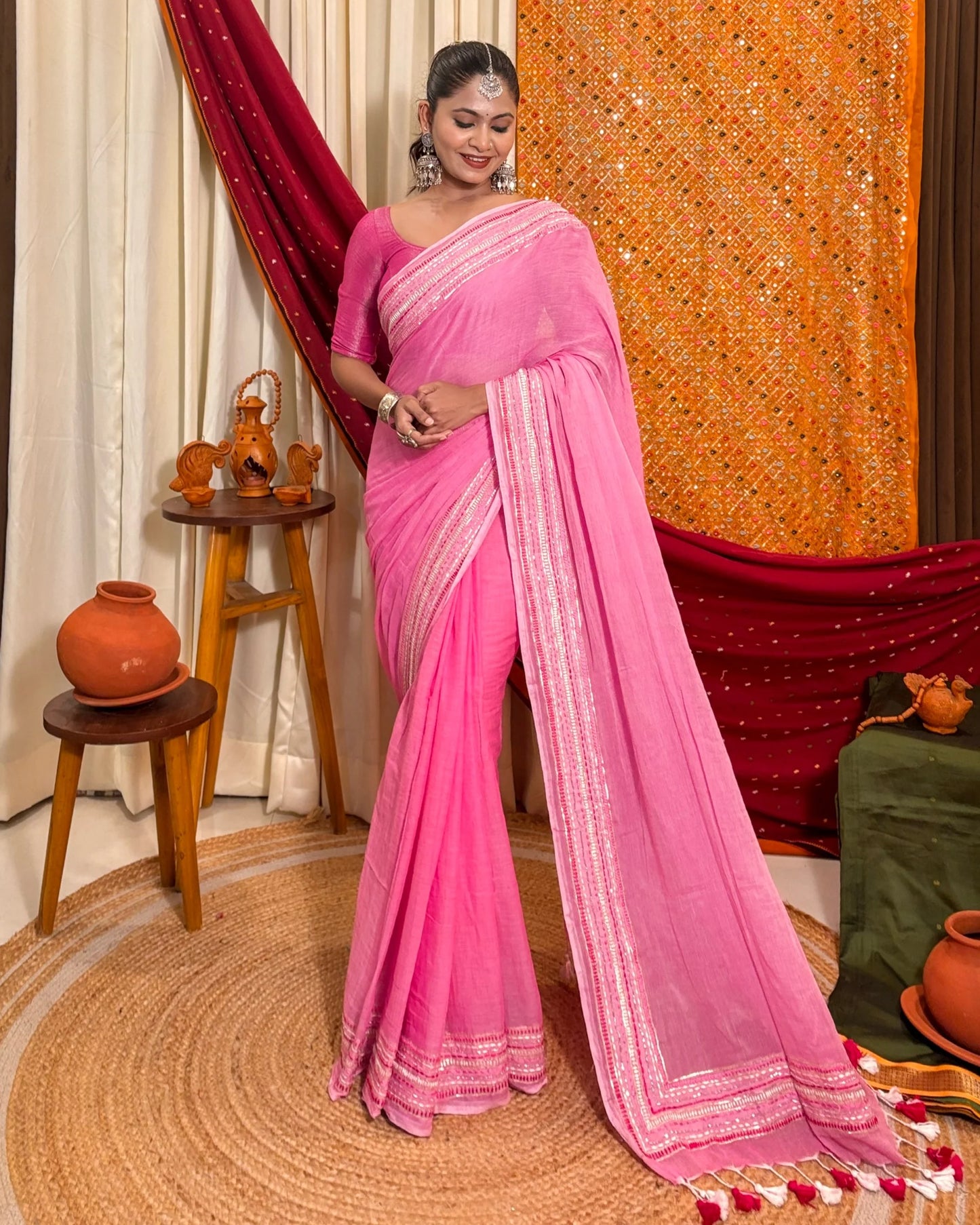 AaMe - Woven Halo (Sequins emblished saree)
