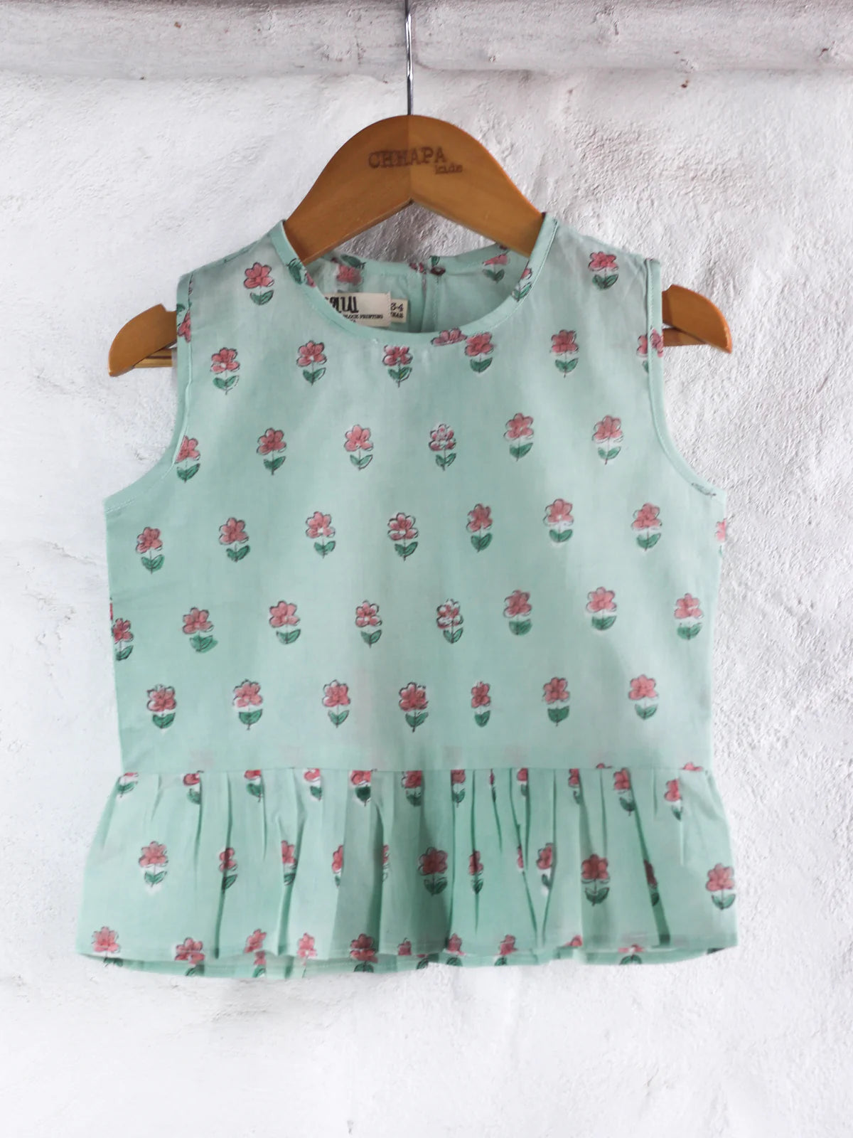 Chhapa - MINT FLOWER TOP & SHORTS SET