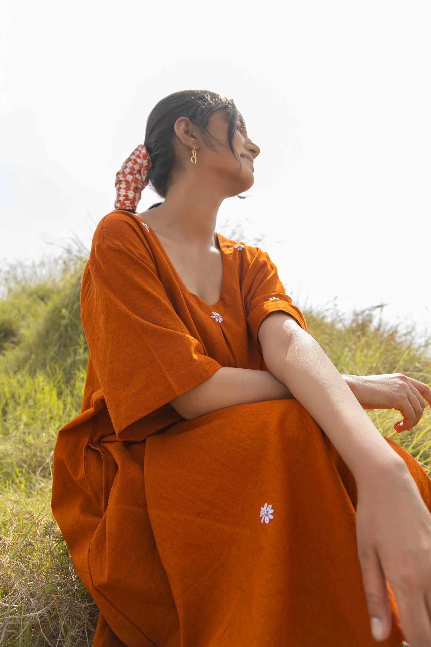 Iksha - Rust Terra Midi Dress