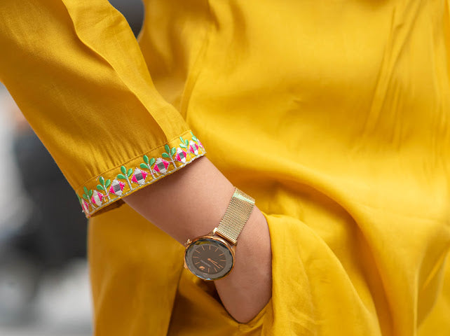 SUTA - MUSTARD SILK KURTA SET