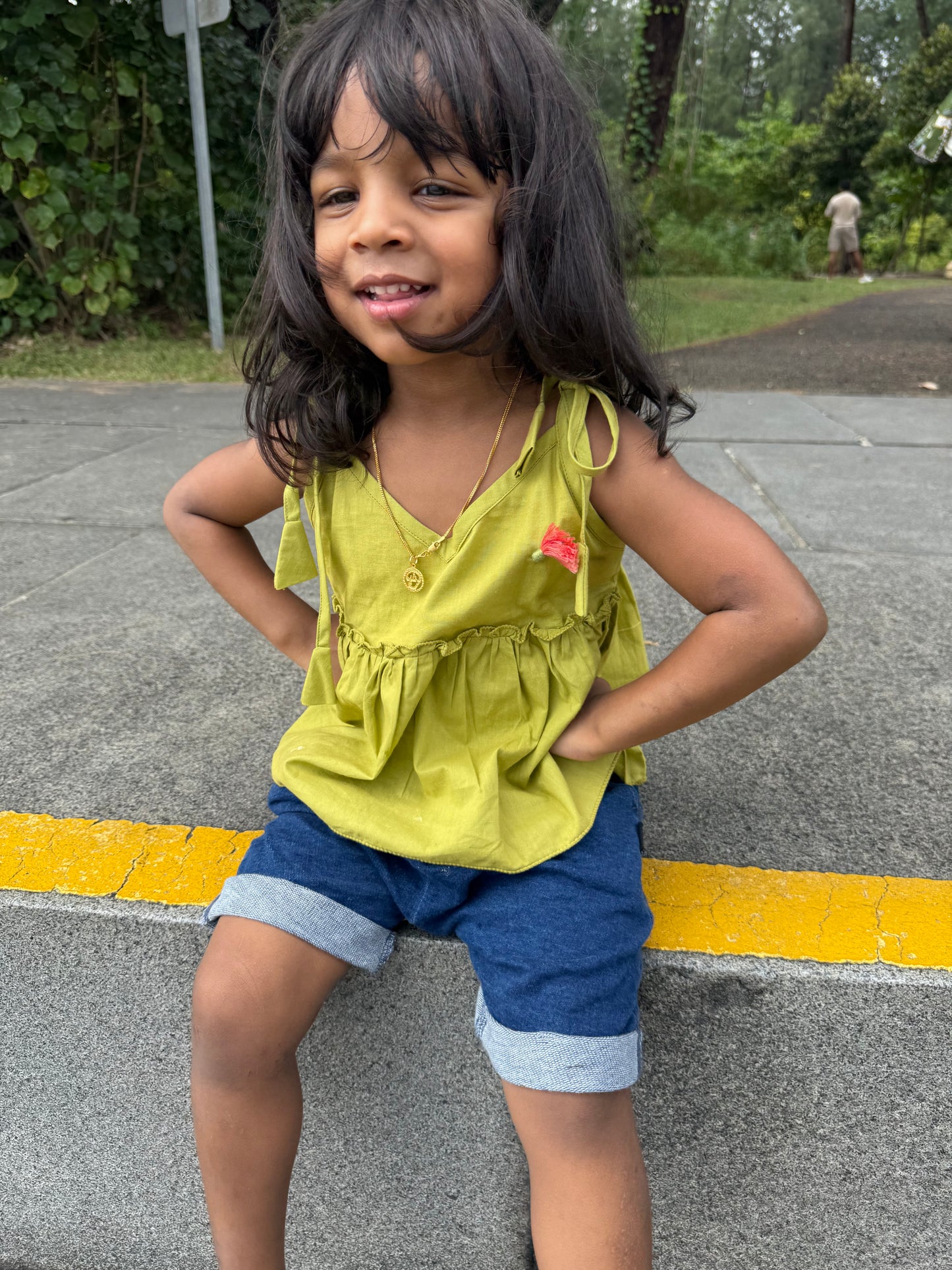 Akiso - Knot Strap Green Top