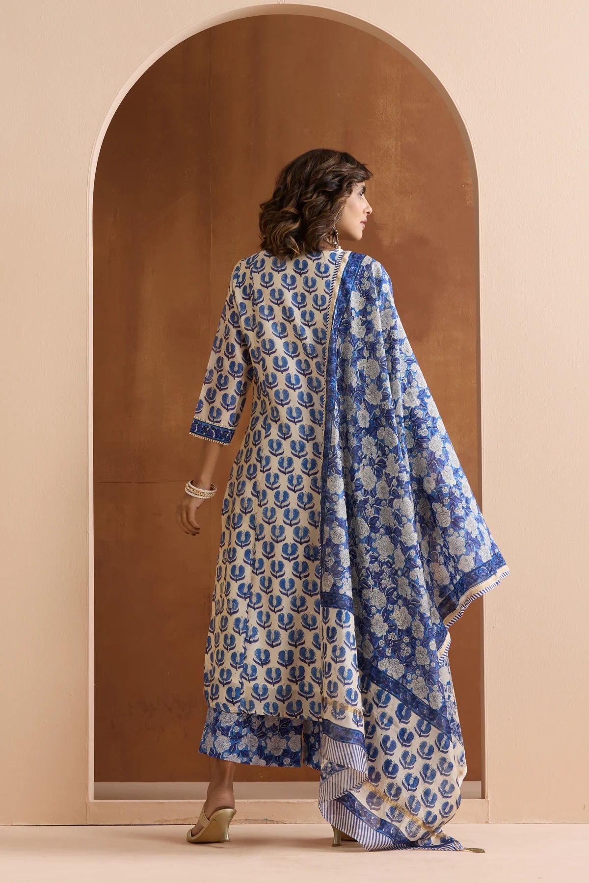 Murraya - Pearl White Chanderi Kurta Set of 3