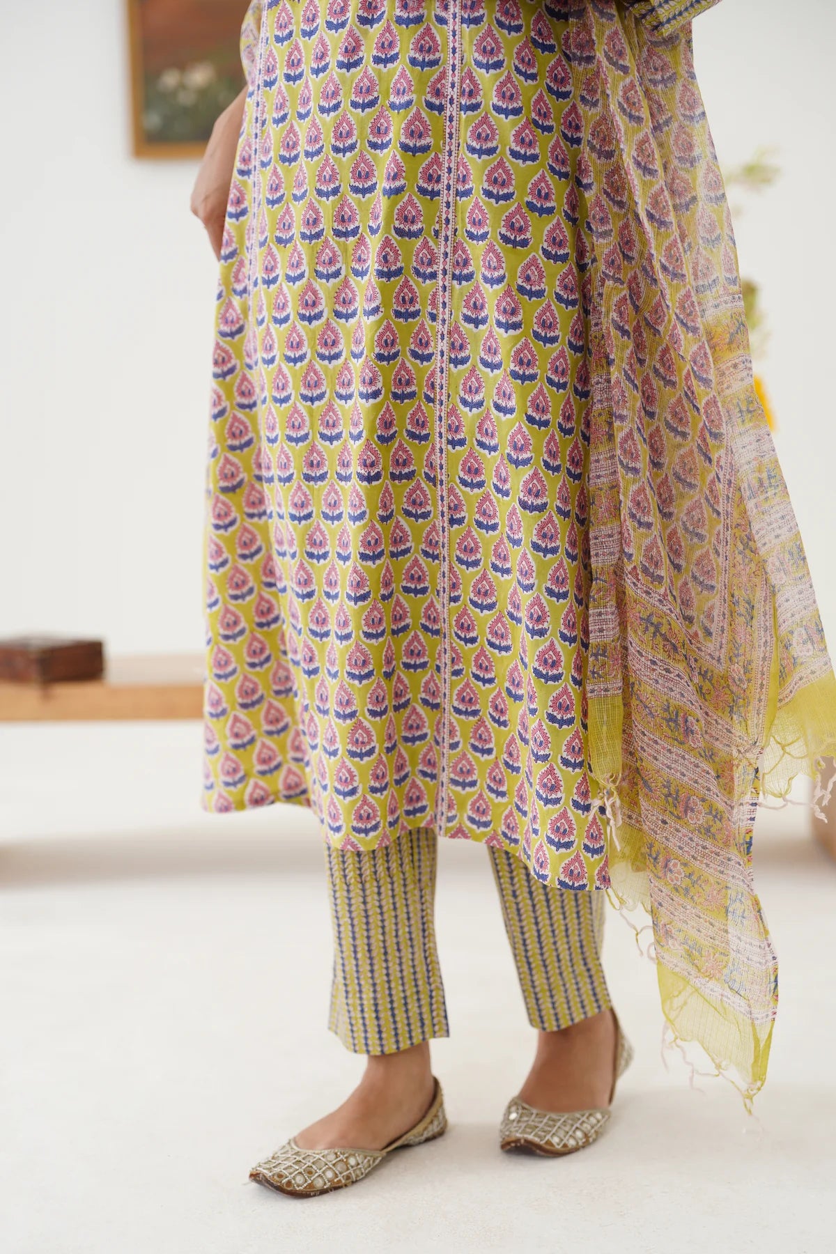 Murraya - Green Kelsey Embroidered Kurta Set of 3