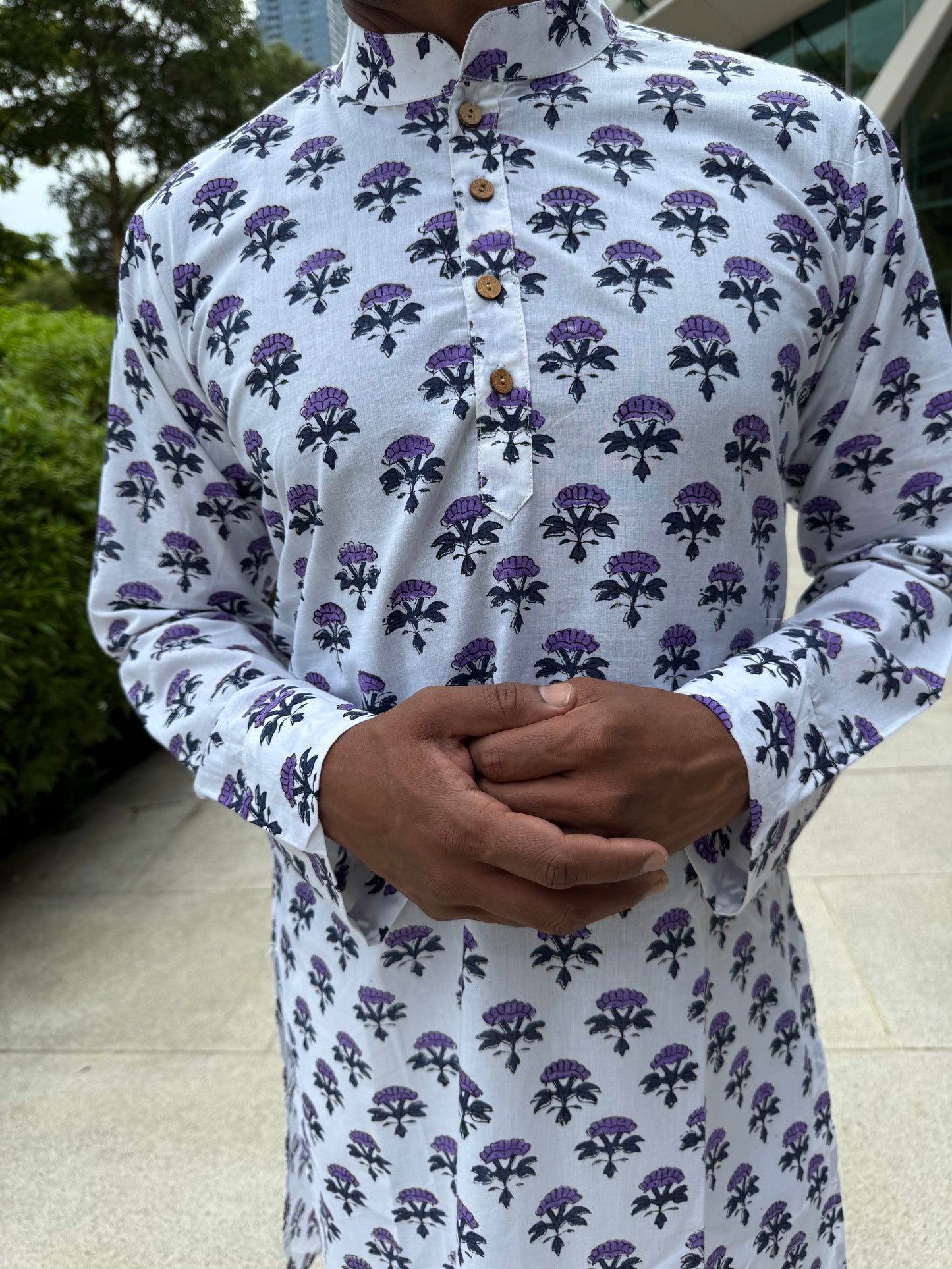 Midautumn Rains - Amethyst Bloom Kurta