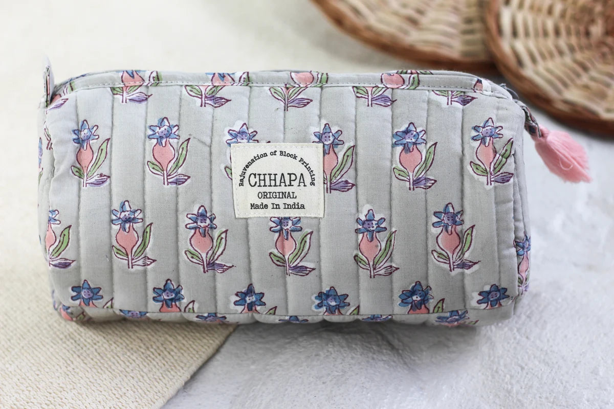 Chhapa - GRAY ANAR BUTTI POUCH