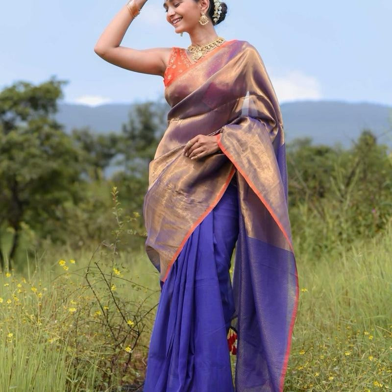 SUTA - Dipped in Neela Cotton Acrylic Saree