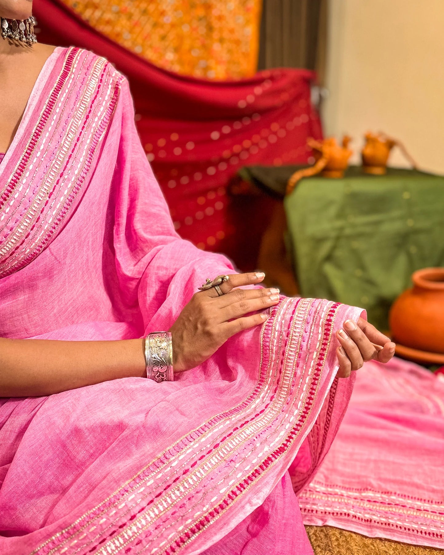 AaMe - Woven Halo (Sequins emblished saree)