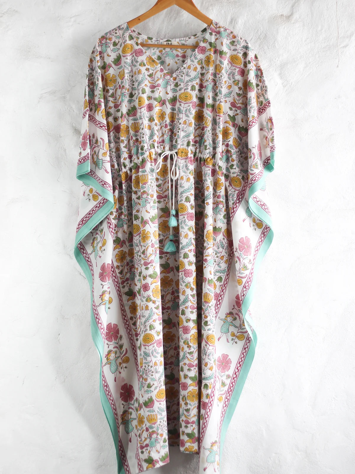 Chhapa - Garden Wonderland Kaftan | Hand Block Printed Cotton