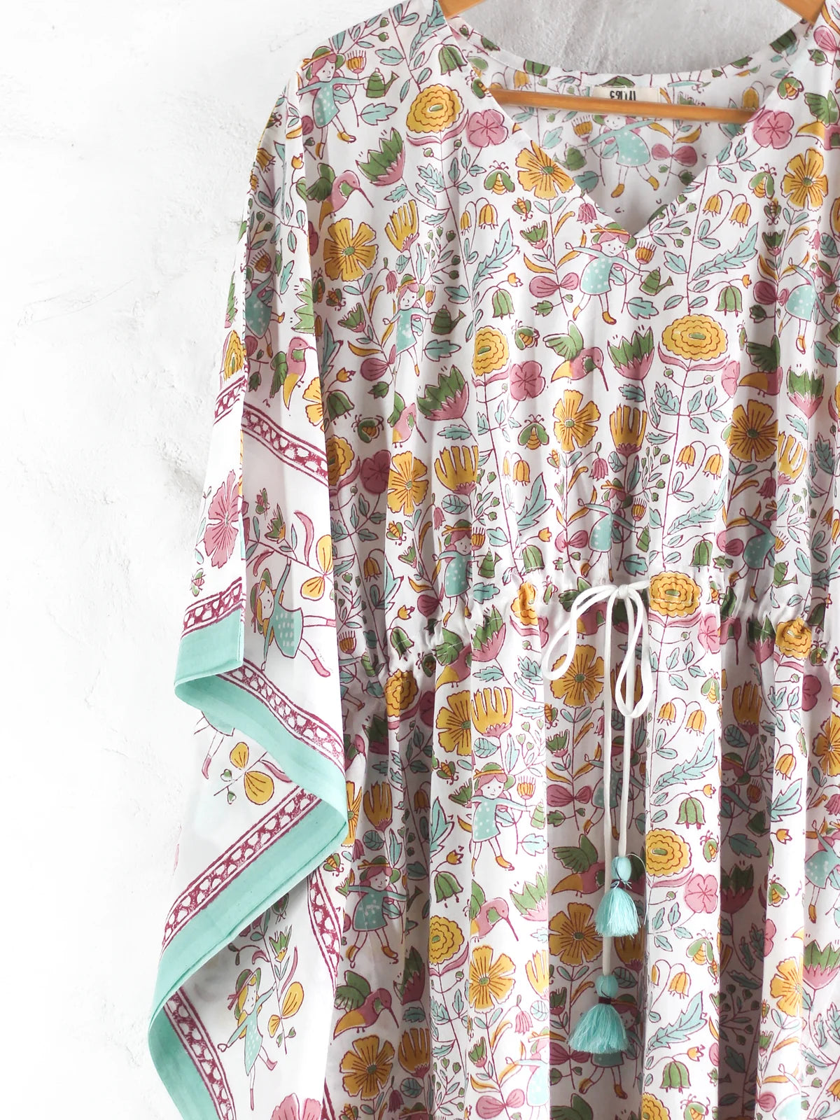 Chhapa - Garden Wonderland Kaftan | Hand Block Printed Cotton