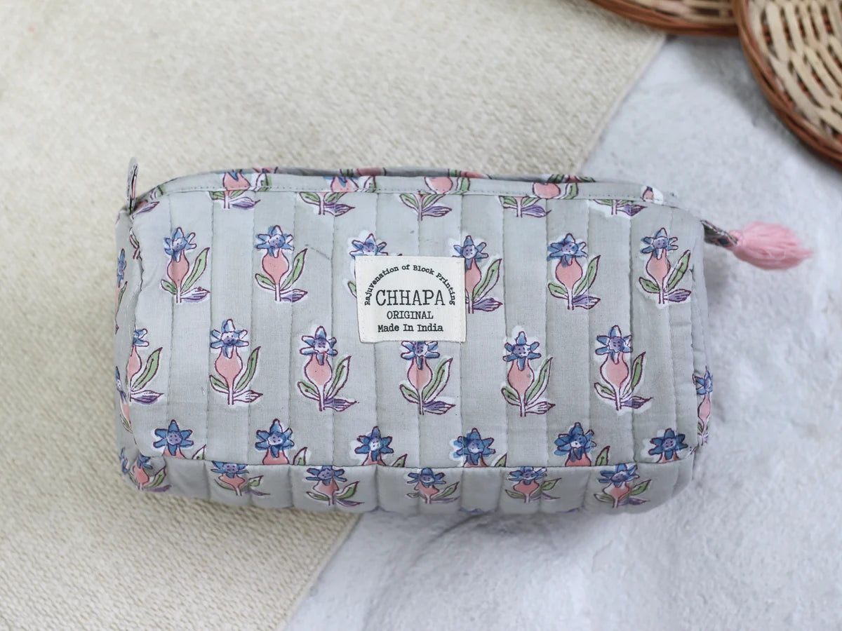 Chhapa - GRAY ANAR BUTTI POUCH