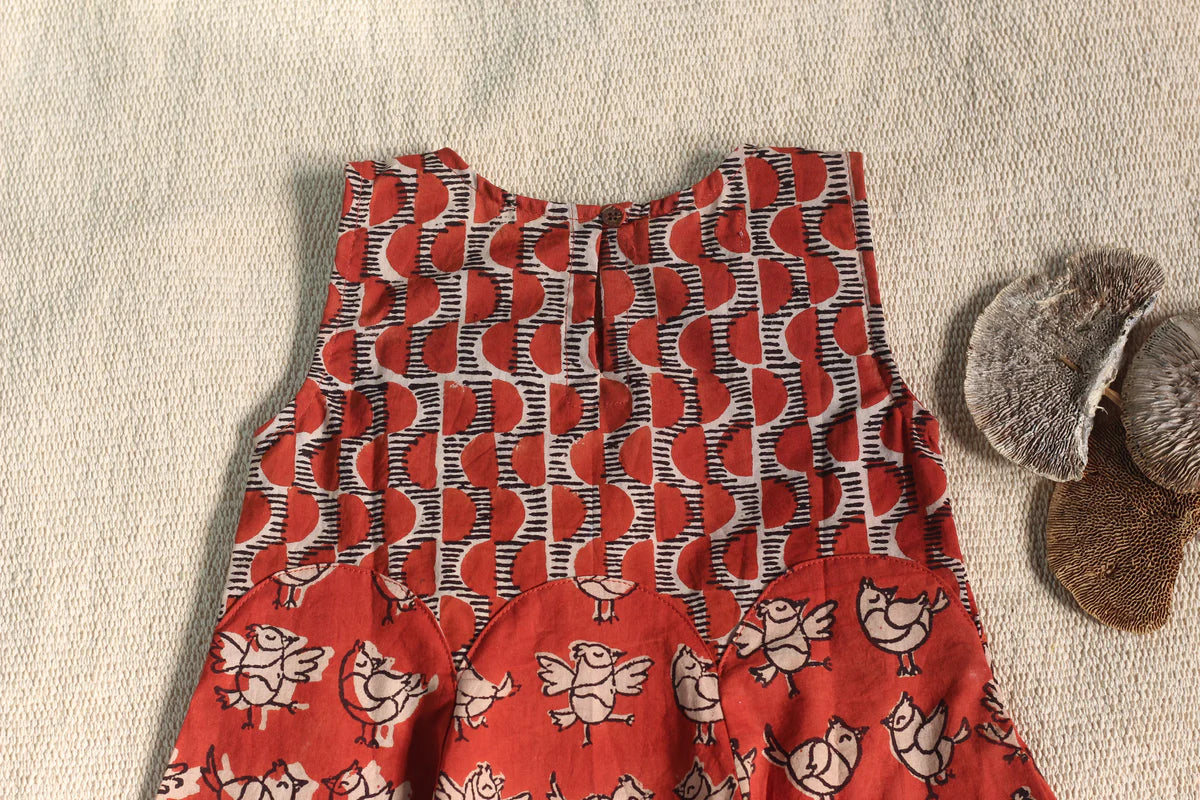 Chhapa - Maroon Chidiya Dress