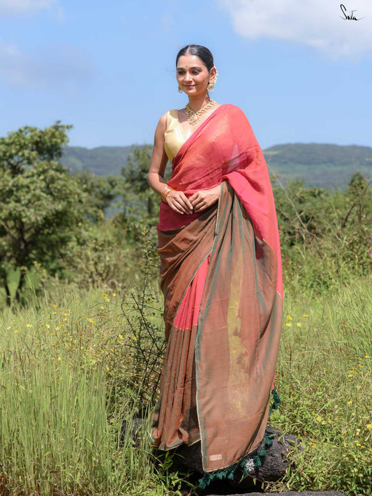 SUTA - Dipped in Hibiscus Mul Cotton