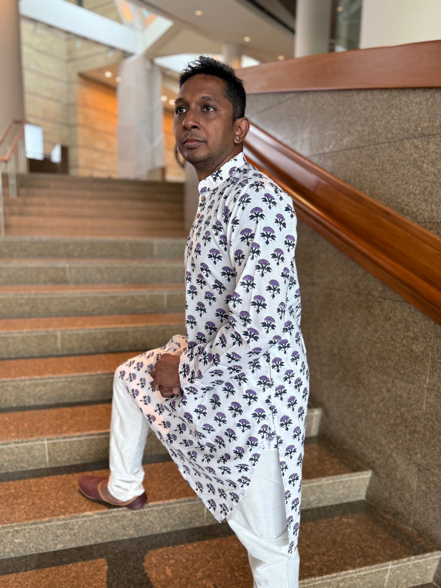 Midautumn Rains - Amethyst Bloom Kurta