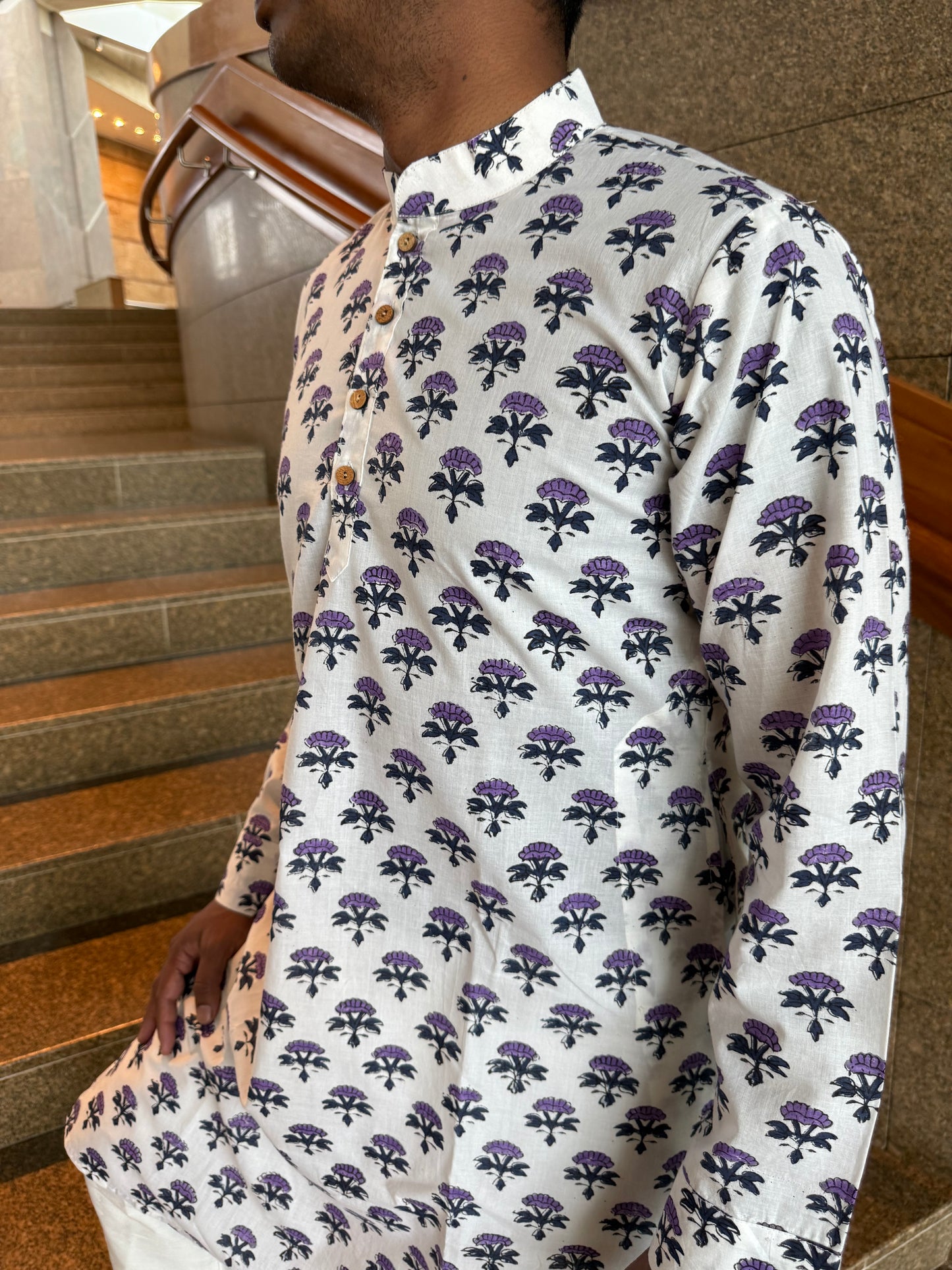 Midautumn Rains - Amethyst Bloom Kurta