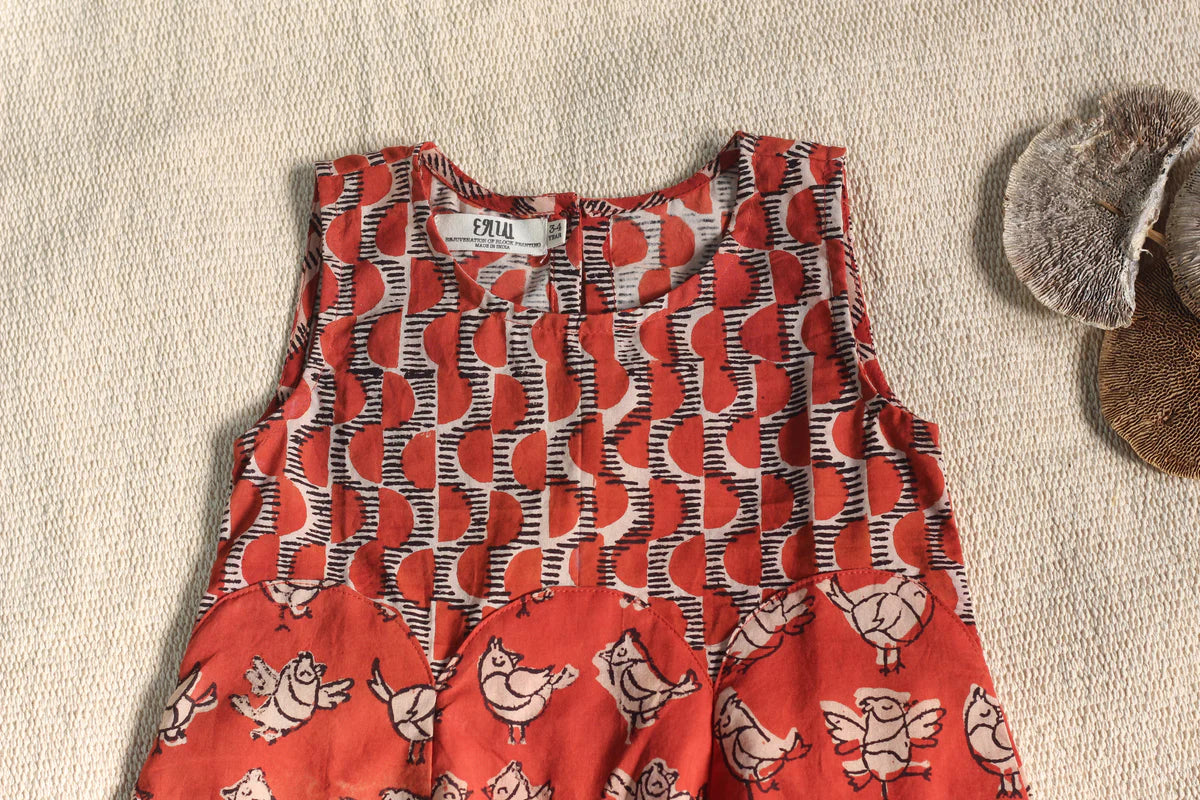 Chhapa - Maroon Chidiya Dress