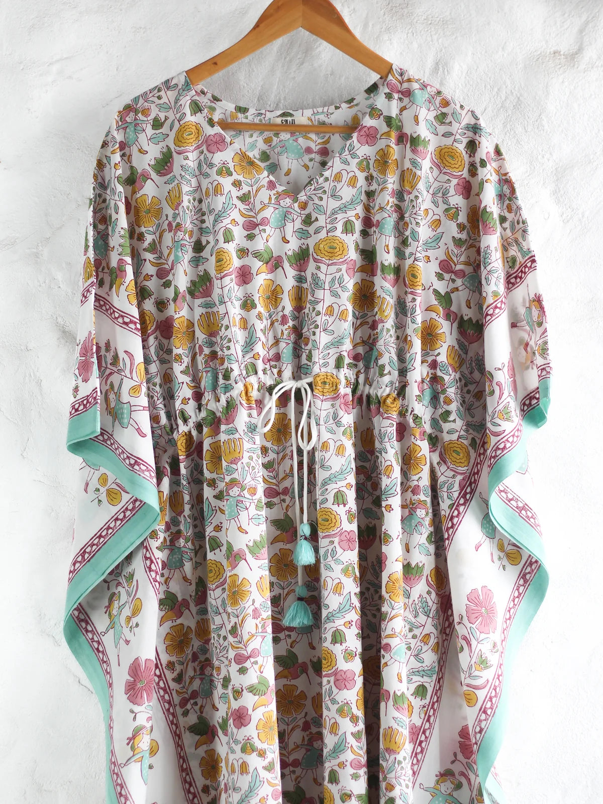 Chhapa - Garden Wonderland Kaftan | Hand Block Printed Cotton
