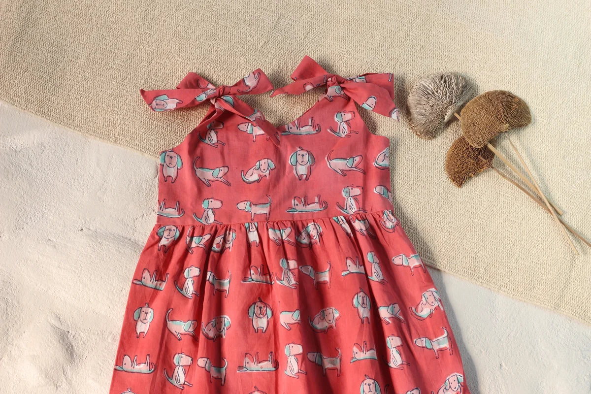 Chhapa - Dog Shoulder Bow Dress