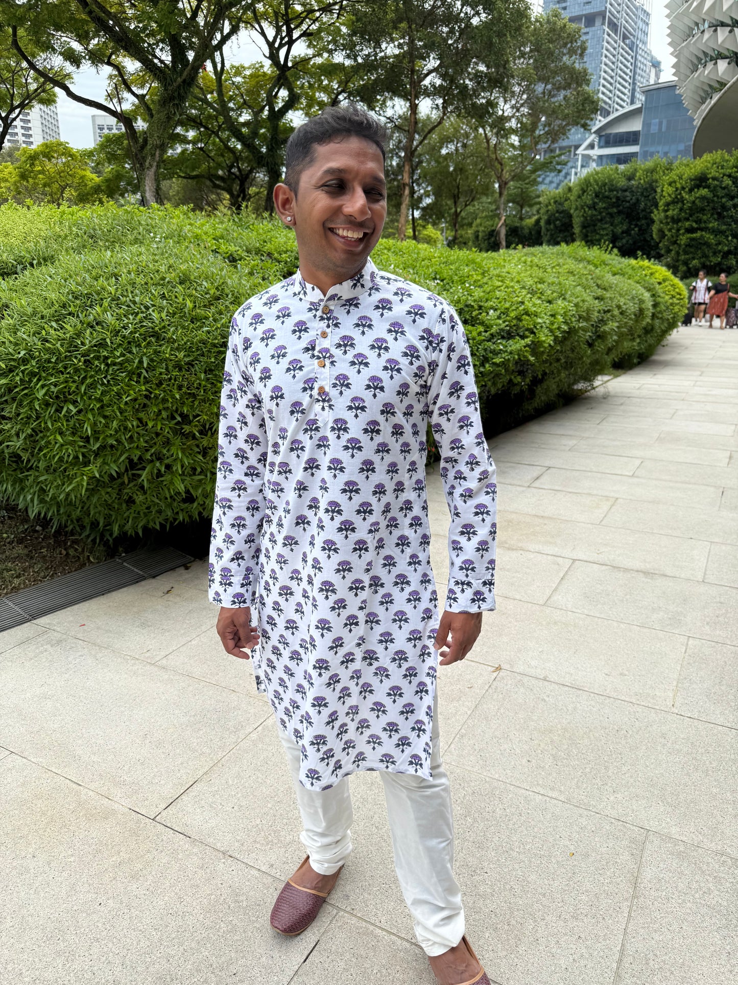 Midautumn Rains - Amethyst Bloom Kurta