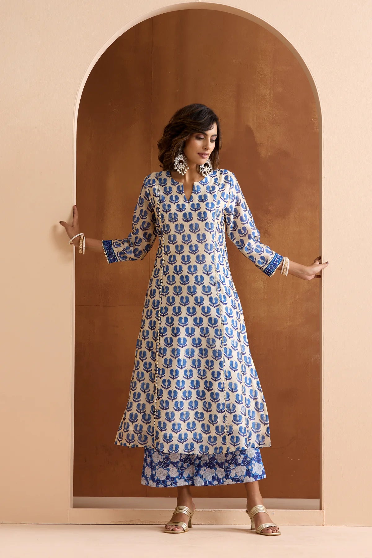 Murraya - Pearl White Chanderi Kurta Set of 3