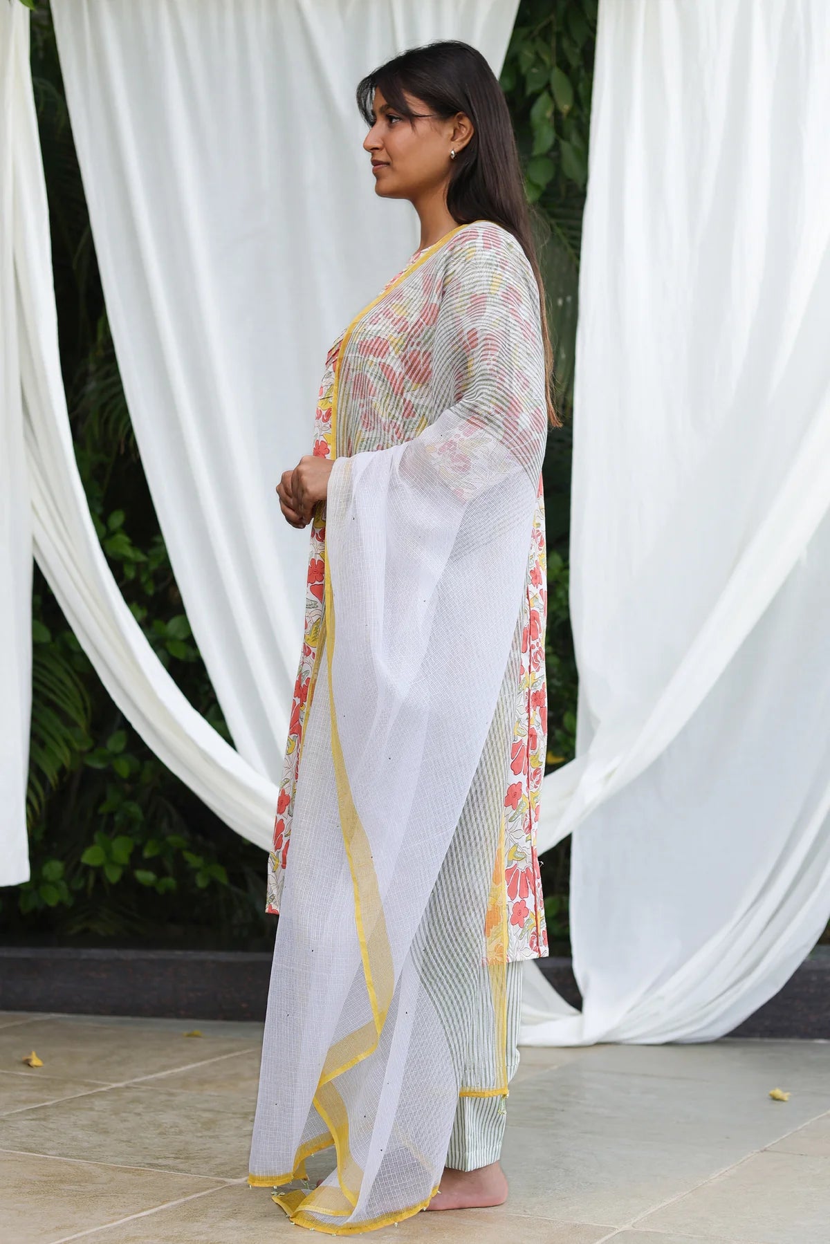 Chhapa - Saree Wali Suit Set | Hand Block Printed Cotton Kurta Set