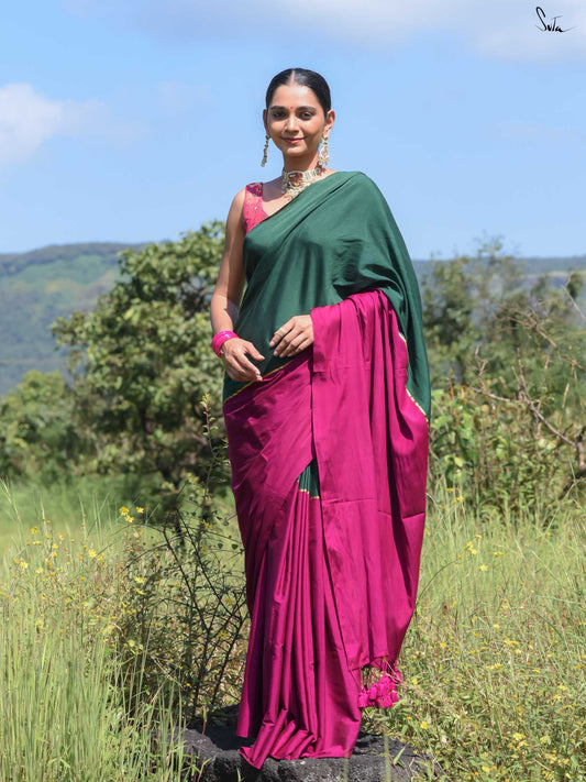 SUTA - Dipped in Cosmos Cotton Acrylic Saree