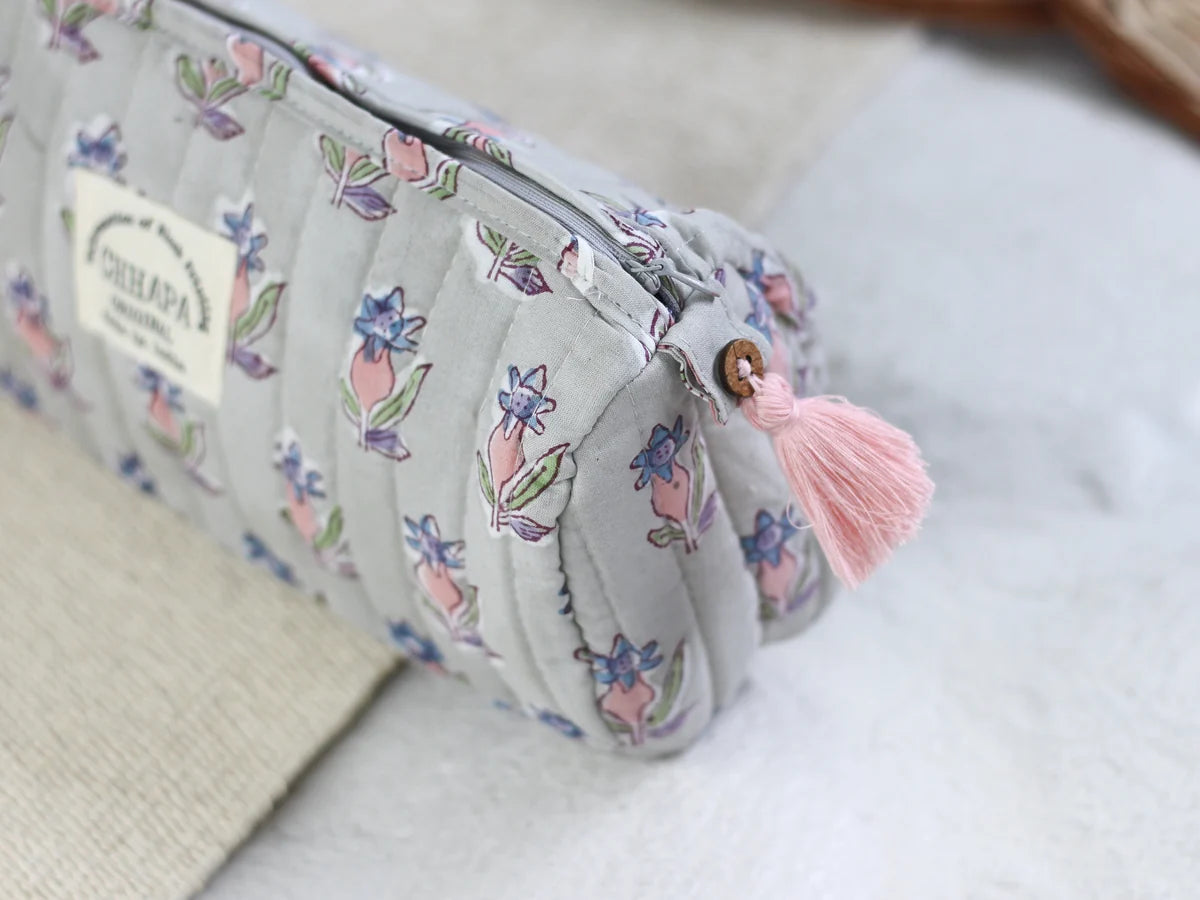 Chhapa - GRAY ANAR BUTTI POUCH