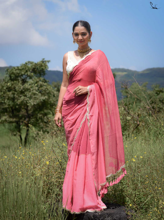 SUTA - Dipped in Coral Mul Cotton