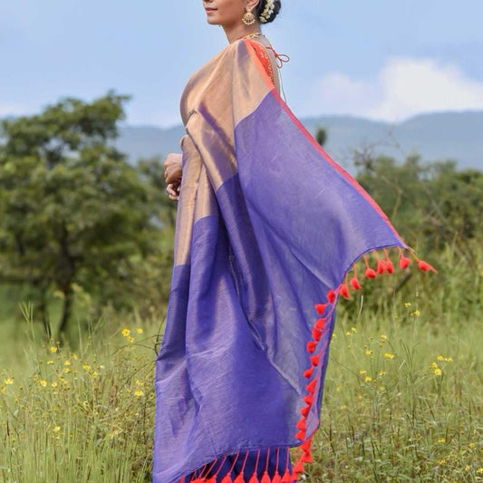 SUTA - Dipped in Neela Cotton Acrylic Saree