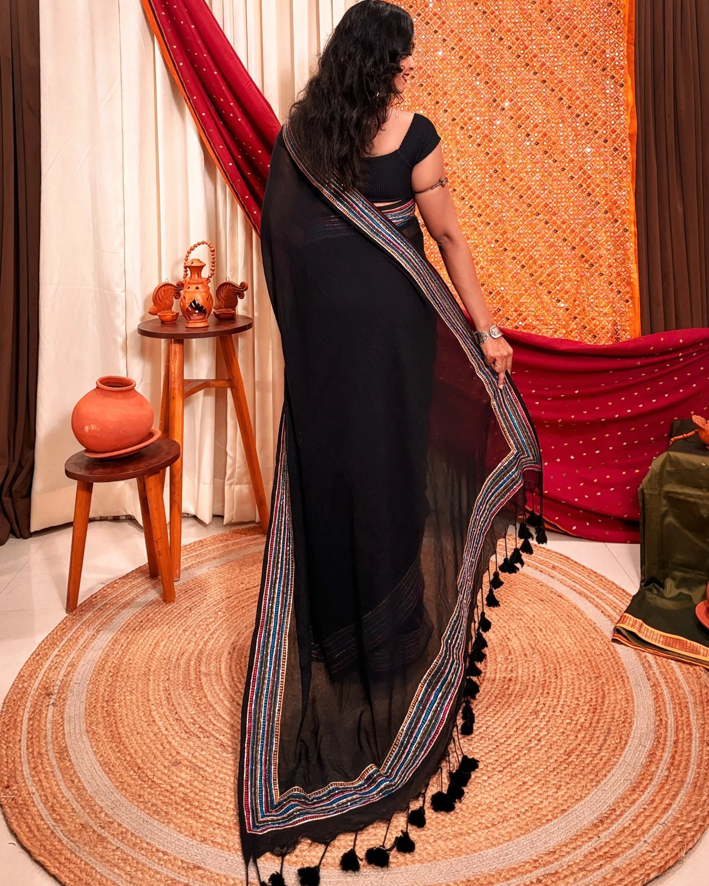 AaMe - Night’s Edge (Sequins emblished saree)