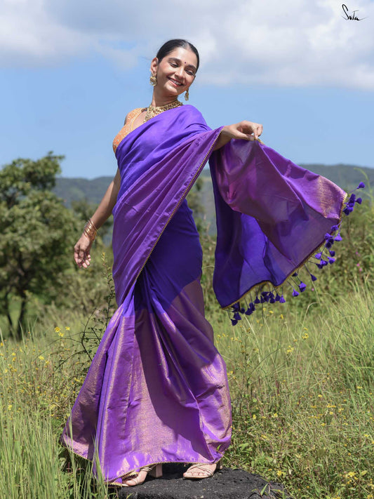 SUTA - Dipped in Orchids Cotton Acrylic Saree