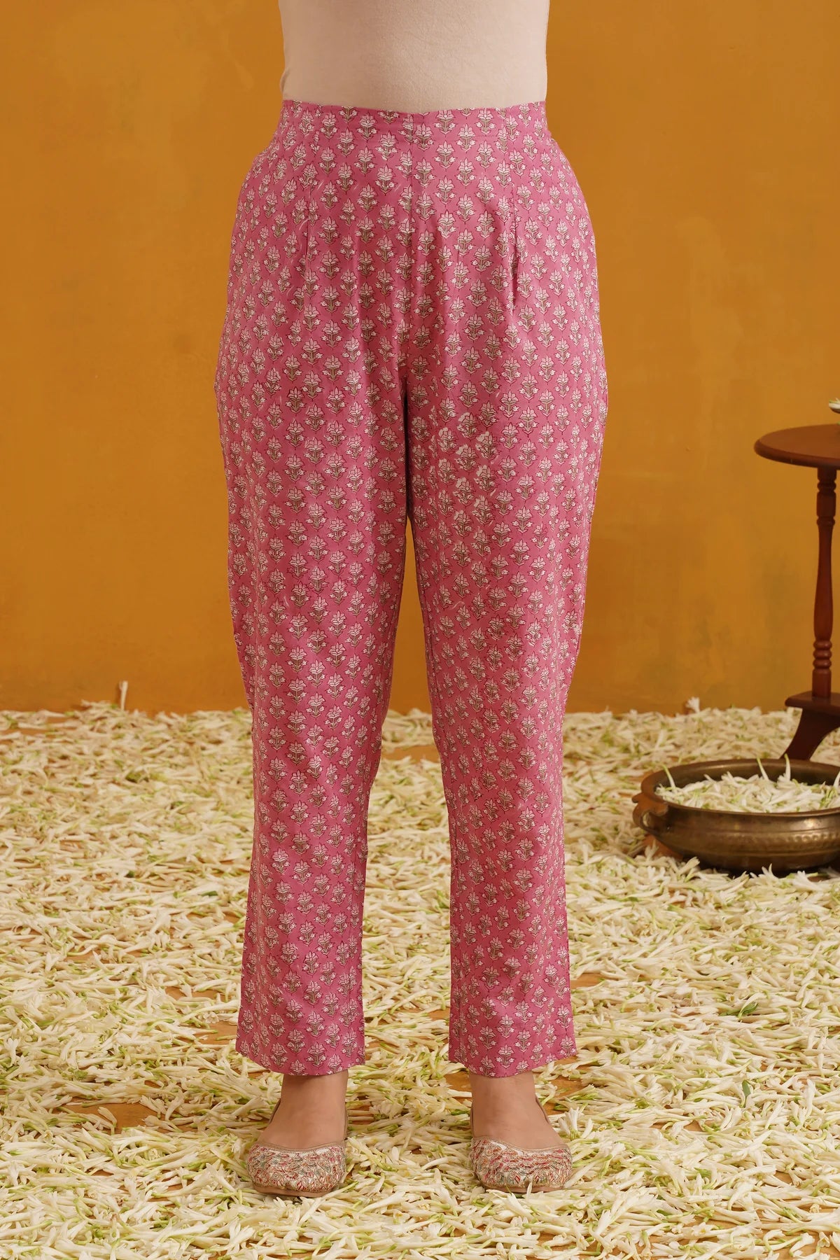 Murraya - Pink Paloma Embroidered Chanderi Kurta Set of 3