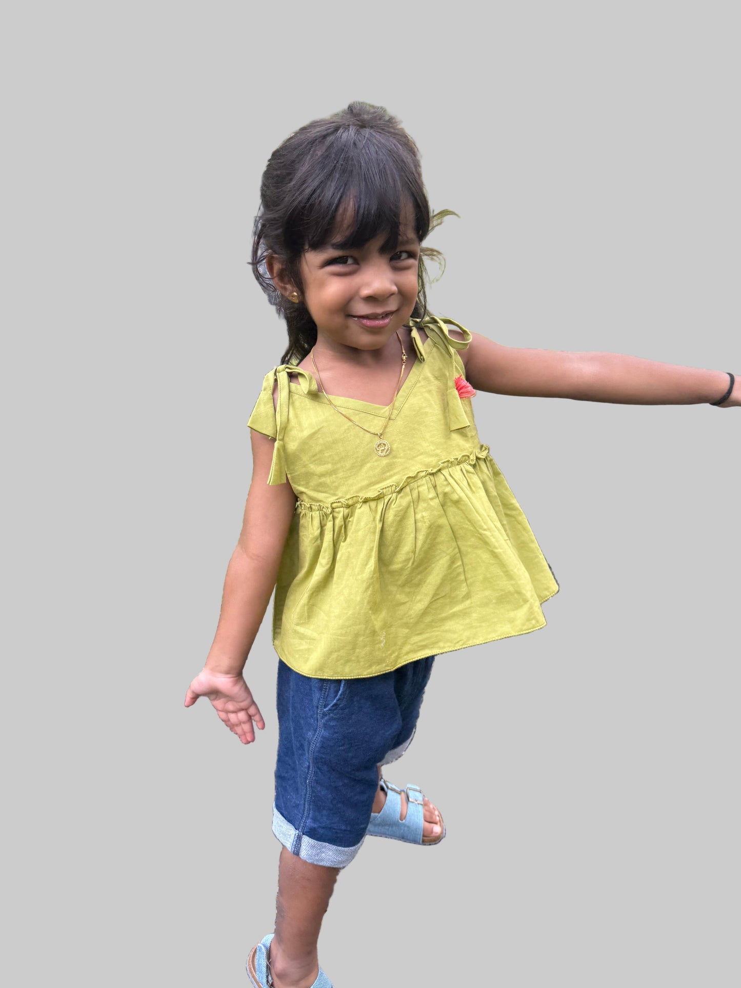 Akiso - Knot Strap Green Top