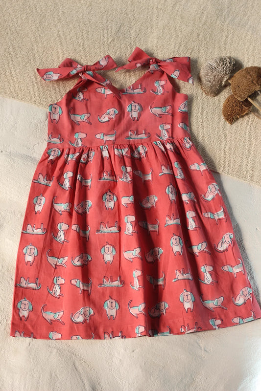 Chhapa - Dog Shoulder Bow Dress
